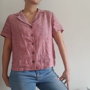 Rachel Zoe Linen Cropped top